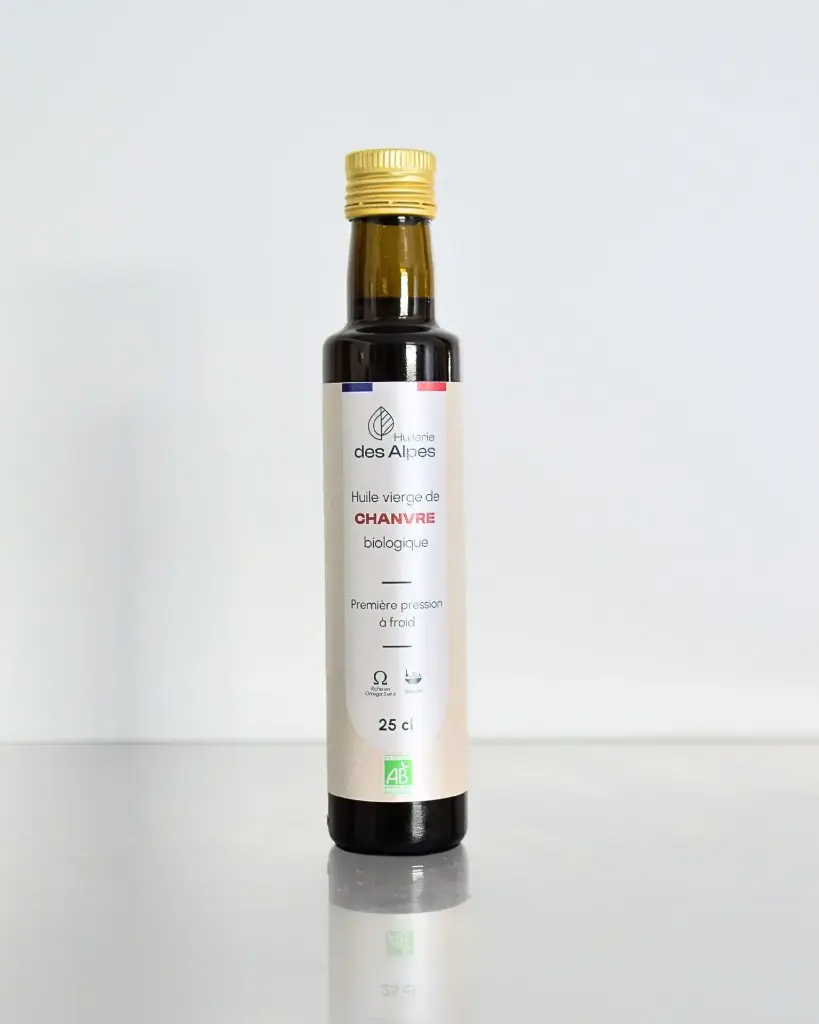 Huile de Chanvre Bio en Bouteilles
