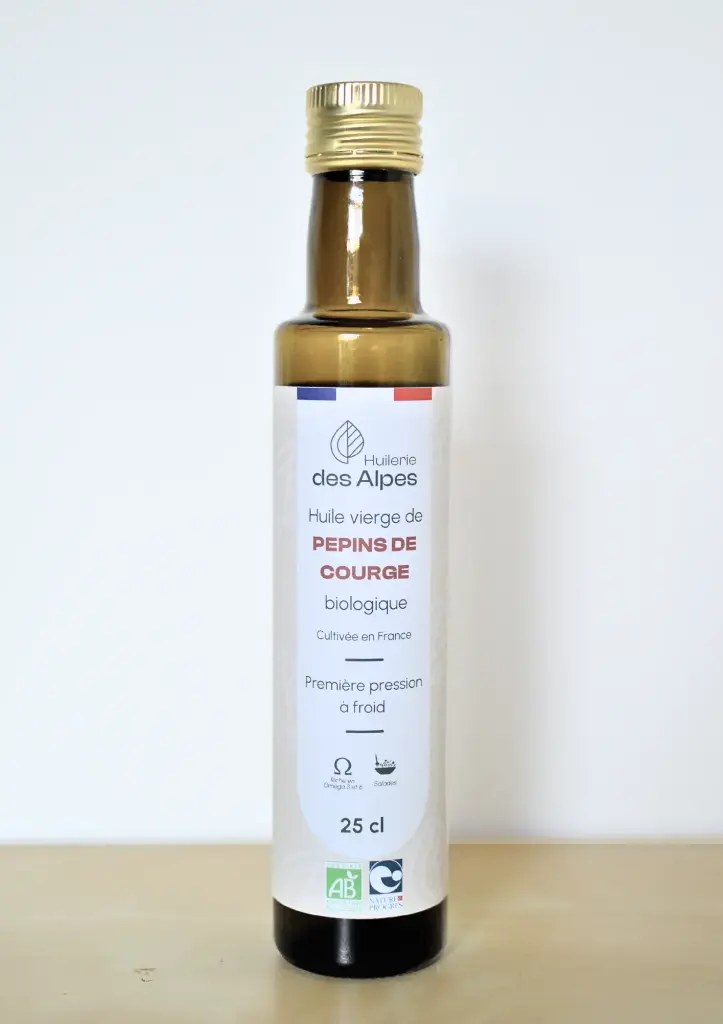 Huile de Pépins de Courge Bio en Bouteilles