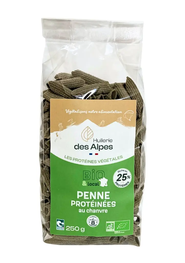 Penne à la protéine de chanvre