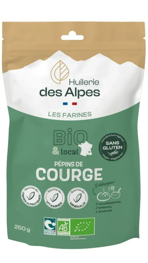 [FAR250COU-BIO] Farine de pépins de courge BIO (Gamme Magasins Bio)